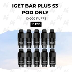 10 PCS – IGET Bar Plus S3 Pod Only 10000 Puffs