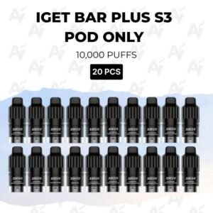 20 PCS – IGET Bar Plus S3 Pod Only 10000 Puffs