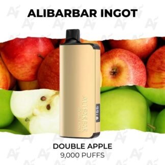 Alibarbar ingot 9000 puffs double apple 1.jpg