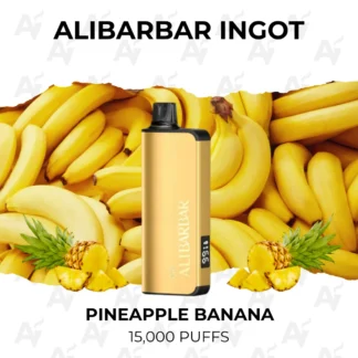 Alibarbar ingot pineapple banana 15000 puffs.webp