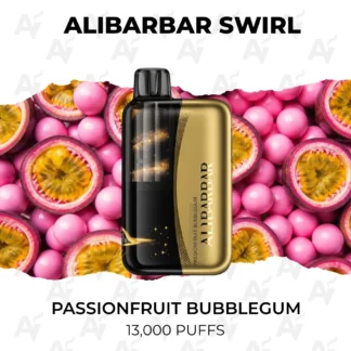 Alibarbar swirl passionfruit bubblegum 13000 puffs.webp