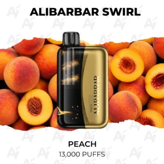 Alibarbar swirl peach 13000 puffs.webp