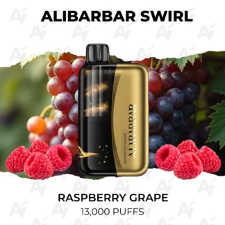 Alibarbar swirl raspberry grape 13000 puffs.webp
