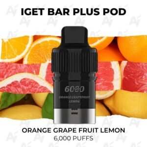 IGET Bar Plus Pod Orange Grape Fruit Lemon 6000 Puffs