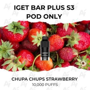 IGET Bar Plus S3 Pod Only Chupa Chups Strawberry 10,000 Puffs